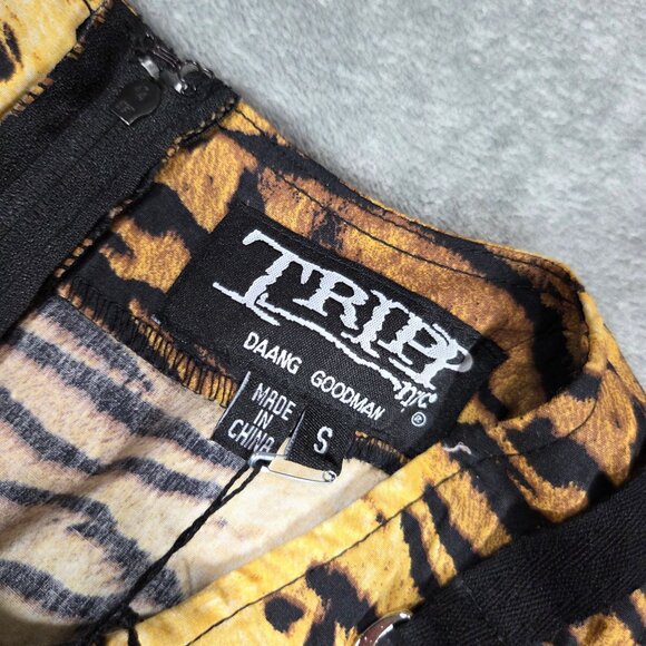 Tripp NYC Dress Womens Small Tiger Print Straps Pockets Goth Punk Rock Mini NEW - Picture 5 of 10